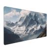 BTCOWZRV Large Mousepad Mountain and White Clouds Gaming Mousepad 16 X 35.5 in Waterproof Keyboard Mousepad Mat Laptop Desk Mat with Stitched Edges Non-Slip Desk Writing Pad for Office Home, Black view 1