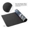 BTCOWZRV Large Mousepad Mountain and White Clouds Gaming Mousepad 16 X 35.5 in Waterproof Keyboard Mousepad Mat Laptop Desk Mat with Stitched Edges Non-Slip Desk Writing Pad for Office Home, Black view 3