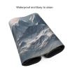 BTCOWZRV Large Mousepad Mountain and White Clouds Gaming Mousepad 16 X 35.5 in Waterproof Keyboard Mousepad Mat Laptop Desk Mat with Stitched Edges Non-Slip Desk Writing Pad for Office Home, Black view 4