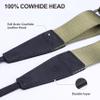 Padwa Lifestyle Adjustable Camera Strap - 1.5" Full Grain Leather Ends Camera Straps for Photographers, Adjustable Neck Shoulder & Crossbody Nylon Strap Quick Release for Cameras and Binoculars view 2