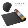BTCOWZRV Large Mousepad Tree Flowers Nature Scenery Gaming Mousepad 16 X 35.5 in Waterproof Keyboard Mousepad Mat Laptop Desk Mat with Stitched Edges Non-Slip Desk Writing Pad for Office Home, Black view 3