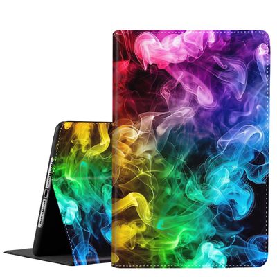 Case for New iPad Mini 6 (8.3-Inch,2021), for iPad Mini 6th Gen Slim Fit Foldable Standing Cover Case with Auto Sleep/Wake for iPad Mini 6th Rainbow Smoke
