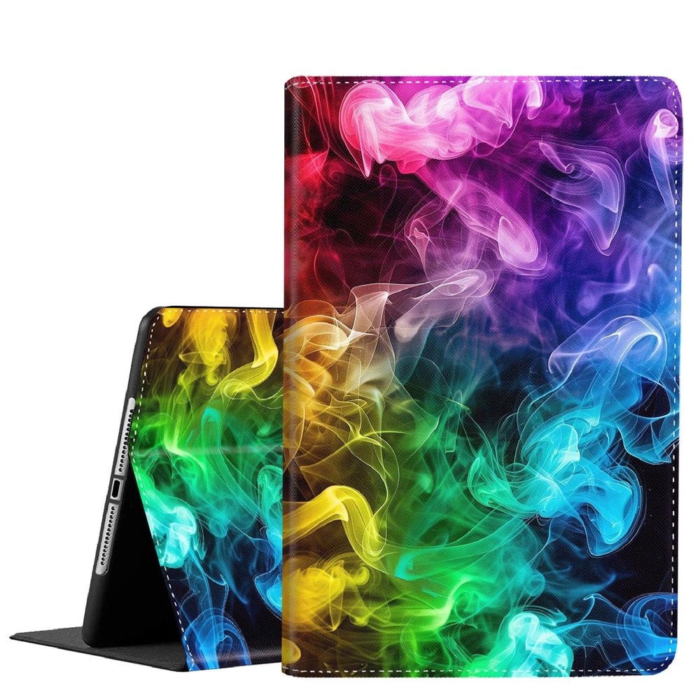 Case for New iPad Mini 6 (8.3-Inch,2021), for iPad Mini 6th Gen Slim Fit Foldable Standing Cover Case with Auto Sleep/Wake for iPad Mini 6th Rainbow Smoke