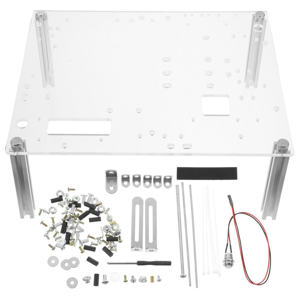 HOMSFOU Open Air Computer Case Chassis Bracket Micro ATX Motherboard Stand Open Frame Pc Testing Base Compact Design