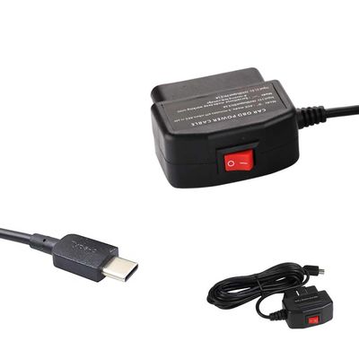 REARMASTER Universal OBD Power Cable for Dash Camera,24 Hours Surveillance/Acc Mode with Switch Button(Type-C Port)