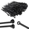 300pcs Push Mount Zip Ties, 4" Cable Zip Tie with Stainless Steel Metal Tooth Locking Device, Self Locking Straps Heavy Duty Nylon Zip Tie Clips for Industry, Auto, Construction, Electronic (4inch) view 1
