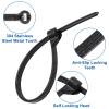 300pcs Push Mount Zip Ties, 4" Cable Zip Tie with Stainless Steel Metal Tooth Locking Device, Self Locking Straps Heavy Duty Nylon Zip Tie Clips for Industry, Auto, Construction, Electronic (4inch) view 3