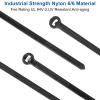 300pcs Push Mount Zip Ties, 4" Cable Zip Tie with Stainless Steel Metal Tooth Locking Device, Self Locking Straps Heavy Duty Nylon Zip Tie Clips for Industry, Auto, Construction, Electronic (4inch) view 4