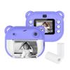 Andoer Kids Instant Print Camera Kids Camera 1080P Digital Camera with Dual Lens 2 Inch Screen Picture Frames Thermal Printing Paper Birthday Festival Gift for 3+ Year Old Children Boys Girls, Purple view 1