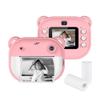 Andoer Kids Instant Print Camera Kids Camera 1080P Digital Camera with Dual Lens 2 Inch Screen Picture Frames Thermal Printing Paper Birthday Festival Gift for 3+ Year Old Children Boys Girls, Pink view 1