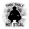 DONX 3PCS Baseball Catcher Sticker Thou Shalt Not Steal Sticker Quotes Funny Stickers for Kids Teens, Waterproof Vinyl Stickers, Aesthetic Laptop Stickers, Stickers for Water Bottles 2in, White view 1