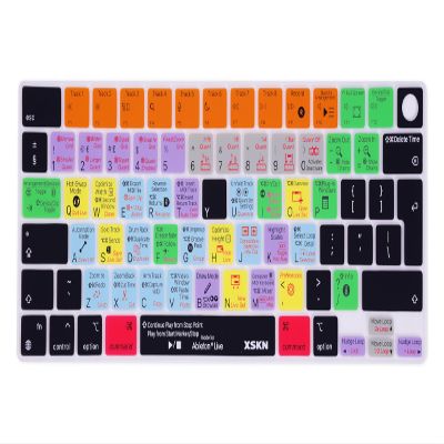 XSKN Ableton Live Shortcuts EU Version Silicone Keyboard Cover Skin for 2022 2023 2024 Apple M2 M3 Chip MacBook Air 13.6 inch (A2681 A3113) 15.3 inch (A2941 A3114) with Touch ID