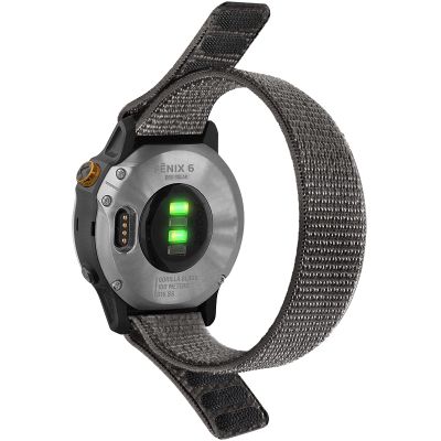 RORFFK 22mm Loop Nylon Strap for Fenix 6/Fenix 5/Fenix 7 Ultralight Quick Drying Watch Strap for Garmin Fenix 6 Pro/Sapphire (Color : Gray, Size : For Forerunner 935)
