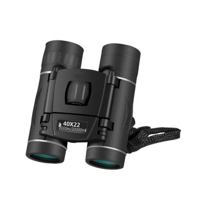 Beginner Telescope, Small Telescope Durable 40x22 HD Binoculars Optics Telescope Black 2000m Long Distance Folding Mini Telescope