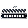 Jesscasday 8-Port CAT5e Shielded Panel RJ45 10G Ready Metal Housing Color-Coded Labeling for T568A and T568B Wiring 8 Port Cat5e Panel view 1