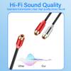 JSADZKJ RCA Stereo Y Splitter Cable - 1 Female to 2 Female Subwoofer Auxiliary Audio Adapter Extender Cord for Amplifier Hi-Fi System Home Theater 0.98FT (2PCS) view 3