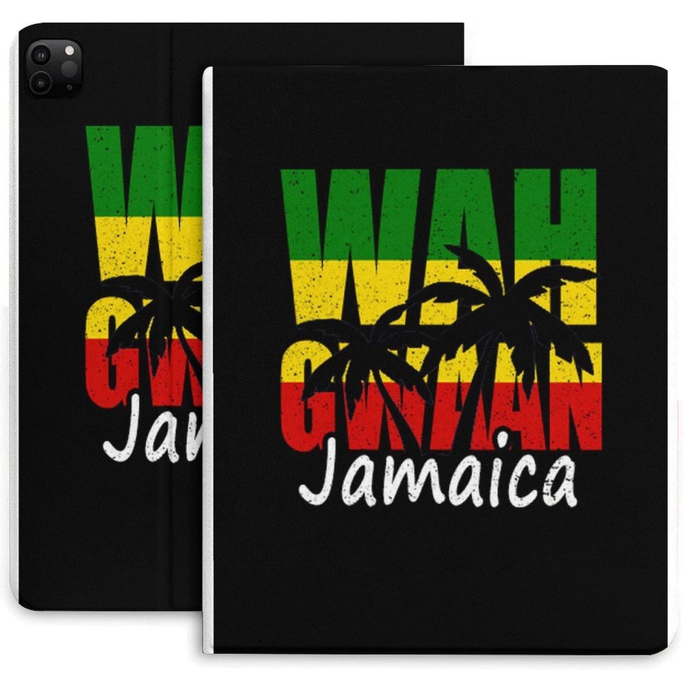 Dolrlasin Coconut Trees Jamaica Case for iPad Pro 11 Inch Case 2020(2nd Gen) with Pencil Holder, Smart iPad Case Support Touch ID and Auto Wake/Sleep
