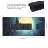 BTCOWZRV Large Mousepad Dragonfly Moon Gaming Mousepad 16 X 35.5 in Waterproof Keyboard Mousepad Mat Laptop Desk Mat with Stitched Edges Non-Slip Desk Writing Pad for Office Home, Black view 2