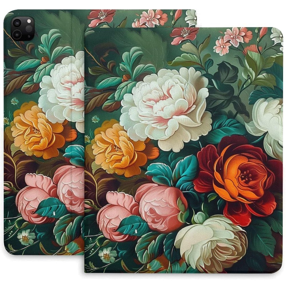 Dolrlasin Beautiful Flower Case for iPad Pro 11 Inch Case 2020(2nd Gen) with Pencil Holder, Smart iPad Case Support Touch ID and Auto Wake/Sleep