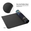 BTCOWZRV Large Mousepad Mountains Starry Sky Gaming Mousepad 16 X 35.5 in Waterproof Keyboard Mousepad Mat Laptop Desk Mat with Stitched Edges Non-Slip Desk Writing Pad for Office Home, Black view 3