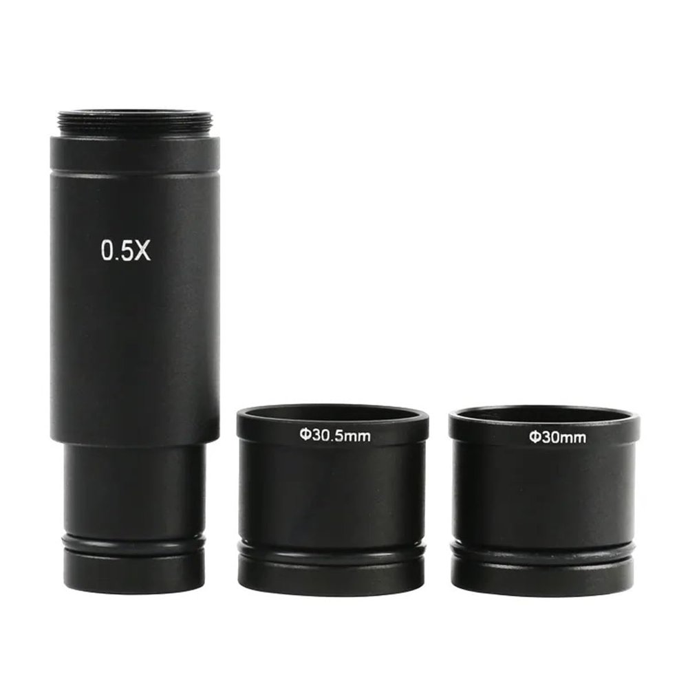 JOEBO Microscope Kit 0.5X 0.4X 1.0X C Mount Microscope Adapter 23.2mm Electronic Reduction Lens 0.5X Microscope Relay Lens Microscope Lens Adapters (Color : Adapter with Ring A)