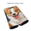 BTCOWZRV Large Mousepad Cute Corgi Pet and Milk Tea Gaming Mousepad 16 X 35.5 in Waterproof Keyboard Mousepad Mat Laptop Desk Mat with Stitched Edges Non-Slip Desk Writing Pad for Office Home, Black view 4