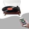 GeRRiT Vinyl Record Player Turntable Record Player with Built-in Speakers 3-Speed PH/BT/Out/AUX Treble & Bass Control Support Line-Output/Aux Input/Headphone Mode for Office/Home Decor view 3