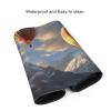 BTCOWZRV Large Mousepad Mountain Hot Air Balloon Gaming Mousepad 16 X 35.5 in Waterproof Keyboard Mousepad Mat Laptop Desk Mat with Stitched Edges Non-Slip Desk Writing Pad for Office Home, Black view 4