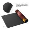 BTCOWZRV Large Mousepad Exotic Fruits Gaming Mousepad 16 X 35.5 in Waterproof Keyboard Mousepad Mat Laptop Desk Mat with Stitched Edges Non-Slip Desk Writing Pad for Office Home, Black view 3