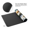 BTCOWZRV Large Mousepad Daisies and Stripes Gaming Mousepad 16 X 35.5 in Waterproof Keyboard Mousepad Mat Laptop Desk Mat with Stitched Edges Non-Slip Desk Writing Pad for Office Home, Black view 3
