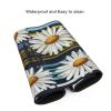 BTCOWZRV Large Mousepad Daisies and Stripes Gaming Mousepad 16 X 35.5 in Waterproof Keyboard Mousepad Mat Laptop Desk Mat with Stitched Edges Non-Slip Desk Writing Pad for Office Home, Black view 4