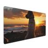 Large Mousepad Dog and Sunset Gaming Mousepad 16 X 35.5 in Waterproof Keyboard Mousepad Mat Laptop Desk Mat with Stitched Edges Non-Slip Desk Writing Pad for Office Home view 1