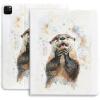 Dolrlasin Abstract Otter Watercolor Case for iPad Pro 11 Inch Case 2020(2nd Gen) with Pencil Holder, Smart iPad Case Support Touch ID and Auto Wake/Sleep view 1