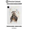 Dolrlasin Abstract Otter Watercolor Case for iPad Pro 11 Inch Case 2020(2nd Gen) with Pencil Holder, Smart iPad Case Support Touch ID and Auto Wake/Sleep view 4