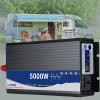 5000 Watt Pure Sine Wave Power Inverter 12V/24V/48V DC to 110V AC Converter for Vehicle/Home/RV/Truck Off-Grid Solar Power Inverter with AC Outlets and Color Screen Display,DC24VtoAC220V view 1