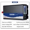 5000 Watt Pure Sine Wave Power Inverter 12V/24V/48V DC to 110V AC Converter for Vehicle/Home/RV/Truck Off-Grid Solar Power Inverter with AC Outlets and Color Screen Display,DC24VtoAC220V view 4