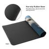 BTCOWZRV Large Mousepad Happy Dolphin Gaming Mousepad 16 X 35.5 in Waterproof Keyboard Mousepad Mat Laptop Desk Mat with Stitched Edges Non-Slip Desk Writing Pad for Office Home, Black view 3