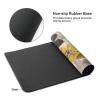 BTCOWZRV Large Mousepad Yellow Gray Flower Gaming Mousepad 16 X 35.5 in Waterproof Keyboard Mousepad Mat Laptop Desk Mat with Stitched Edges Non-Slip Desk Writing Pad for Office Home, Black view 3