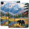 Dolrlasin Black Bear Forest Field Case for iPad Pro 11 Inch Case 2020(2nd Gen) with Pencil Holder, Smart iPad Case Support Touch ID and Auto Wake/Sleep view 1