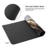 BTCOWZRV Large Mousepad Two Horse Gaming Mousepad 16 X 35.5 in Waterproof Keyboard Mousepad Mat Laptop Desk Mat with Stitched Edges Non-Slip Desk Writing Pad for Office Home, Black view 3