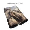 BTCOWZRV Large Mousepad Two Horse Gaming Mousepad 16 X 35.5 in Waterproof Keyboard Mousepad Mat Laptop Desk Mat with Stitched Edges Non-Slip Desk Writing Pad for Office Home, Black view 4