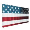 BTCOWZRV Large Mousepad Cartoon Striped Flag Gaming Mousepad 16 X 35.5 in Waterproof Keyboard Mousepad Mat Laptop Desk Mat with Stitched Edges Non-Slip Desk Writing Pad for Office Home, Black view 1