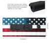 BTCOWZRV Large Mousepad Cartoon Striped Flag Gaming Mousepad 16 X 35.5 in Waterproof Keyboard Mousepad Mat Laptop Desk Mat with Stitched Edges Non-Slip Desk Writing Pad for Office Home, Black view 2