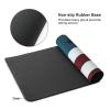 BTCOWZRV Large Mousepad Cartoon Striped Flag Gaming Mousepad 16 X 35.5 in Waterproof Keyboard Mousepad Mat Laptop Desk Mat with Stitched Edges Non-Slip Desk Writing Pad for Office Home, Black view 3