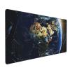 BTCOWZRV Large Mousepad Earth Gaming Mousepad 16 X 35.5 in Waterproof Keyboard Mousepad Mat Laptop Desk Mat with Stitched Edges Non-Slip Desk Writing Pad for Office Home, Black view 1