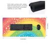 BTCOWZRV Large Mousepad Dream Rainbow Gaming Mousepad 16 X 35.5 in Waterproof Keyboard Mousepad Mat Laptop Desk Mat with Stitched Edges Non-Slip Desk Writing Pad for Office Home, Black view 2