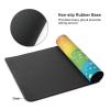 BTCOWZRV Large Mousepad Dream Rainbow Gaming Mousepad 16 X 35.5 in Waterproof Keyboard Mousepad Mat Laptop Desk Mat with Stitched Edges Non-Slip Desk Writing Pad for Office Home, Black view 3