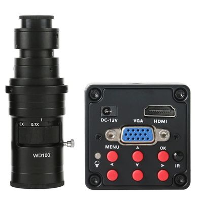 JOEBO Microscope Kit 1080P Sensor Industrial Digital Video Microscope Camera Microscope Lens Adapters (Color : with 200x Lens)
