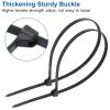 200pcs Push Mount Zip Ties, 10" Cable Zip Tie with Stainless Steel Metal Tooth Locking Device, Self Locking Straps Heavy Duty Nylon Zip Tie Clips for Industry, Auto, Construction, Electronic (10inch) view 4