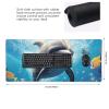 BTCOWZRV Large Mousepad Cute Dolphin Gaming Mousepad 16 X 35.5 in Waterproof Keyboard Mousepad Mat Laptop Desk Mat with Stitched Edges Non-Slip Desk Writing Pad for Office Home, Black view 2